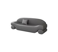 GEK208130 Moderno ottomano per camera da letto, panca da ingresso, panca moderna in finta pelle, panche per piedi del letto, panca imbottita decorativa (grigio scuro)