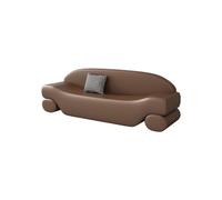 GEK208130 Moderno ottomano per camera da letto, panca da ingresso, panca moderna in finta pelle, panche per piedi del letto, panca imbottita decorativa (Bruin)