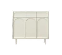 GEK208130 Moderno Scarpiera for porta d'ingresso, porta di casa, armadietto integrato for ingresso in stile crema di lusso fuori dal corridoio Organizzatore(100cm)
