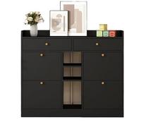 GEK208130 Moderno Scarpiera grande da 50,7 pollici for ingresso, scarpiera autoportante con 4 cassetti ribaltabili e 2 cassetti Organizzatore