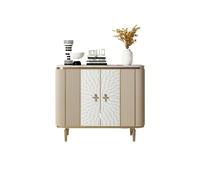 GEK208130 Moderno Scarpiera in legno for ingresso, corridoio, soggiorno, scarpiera a due ante e 4 ripiani, marrone, 120 cm Organizzatore
