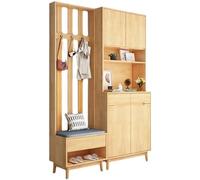 GEK208130 Moderno Scarpiera in legno nordico Moderno semplice scarpiera multifunzionale Appendiabiti Ingresso casa Armadio da ingresso Armadio portaoggetti for soggiorno Organizzatore