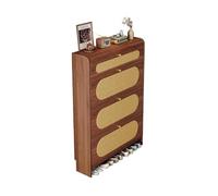 GEK208130 Moderno Scarpiera indipendente con 3 cassetti pieghevoli, moderno organizer stretto for corridoio e ingresso (naturale) Organizzatore