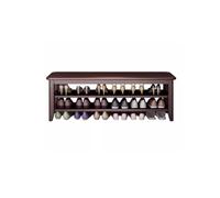 GEK208130 Moderno Scarpiera Ingresso domestico Scarpiera in legno massello Scaffale for scarpe regolabile multifunzionale Organizzatore(Bruin,XL)