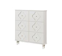 GEK208130 Moderno Scarpiera nascosta con 3 cassetti girevoli, portascarpe indipendente stretto, da 100 cm (bianco) Organizzatore