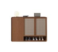 GEK208130 Moderno Scarpiera nordica moderna semplice di grande capacità, soggiorno, parete di casa, mobiletto d'ingresso for piccolo appartamento Organizzatore(Walnut color,120cm)