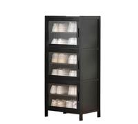 GEK208130 Moderno Scarpiera Porta for la casa Scarpiera for ingresso di grande capacità Organizzatore salvaspazio Semplice in legno massello Organizzatore(6 layers)