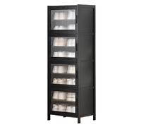 GEK208130 Moderno Scarpiera Porta for la casa Scarpiera for ingresso di grande capacità Organizzatore salvaspazio Semplice in legno massello Organizzatore(8 layers)