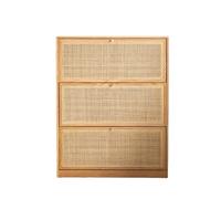 GEK208130 Moderno Scarpiera ribaltabile ultrasottile in legno Ingresso for piccolo appartamento Soggiorno Armadio for ingresso stretto Armadio for riporre la casa Organizzatore(Log color)