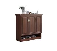GEK208130 Moderno Scarpiera sottile da 36 cm, scarpiera da ingresso da 120 cm, scaffale di stoccaggio indipendente a 4 strati - Marrone Organizzatore