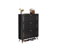 GEK208130 Moderno Scarpiera ultrasottile nera, ingresso casa, veranda, armadio portaoggetti, parete integrata, scarpiera estremamente stretta for esterni Organizzatore