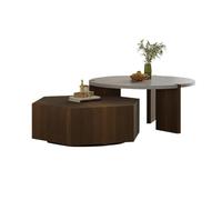 GEK208130 Moderno Set di tavolini rotondi minimalisti moderni, tavolino da caffè piccolo for soggiorno, design salvaspazio Decorativo