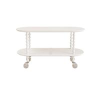 GEK208130 Moderno Soggiorno può spostare tavolino da caffè, divano laterale vari, carrello laterale da pranzo piccolo appartamento tipo tavolo da cucito Decorativo(Bianco,100cm)