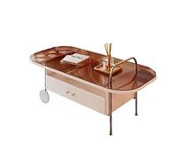 GEK208130 Moderno Tavolini Moderni Semplici Tavolino Centrale, Tavolino da Divano con Ripiano Aperto e Cassetto for Tavolini da Cocktail for Ufficio Domestico, Montaggio Facile Decorativo