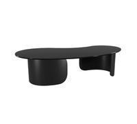 GEK208130 Moderno Tavolino da caffè in pietra nera sagomato leggero lusso semplice moderno soggiorno casa creativo piccolo tavolo da caffè for la casa Decorativo(130x65cm)