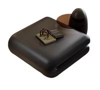 GEK208130 Moderno Tavolino da caffè minimalista e creativo in vetro dal design di lusso, set da tavolo a forma di libro for salotti moderni Decorativo(Nero,80cm)