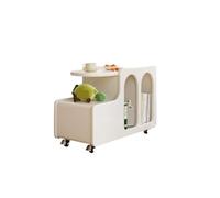 GEK208130 Moderno Tavolino da caffè mobile piccolo, piccolo divano da soggiorno con diversi armadietti laterali, mobiletto portaoggetti creativo Decorativo