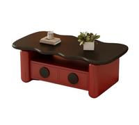 GEK208130 Moderno Tavolino da caffè moderno e minimalista con spazio di archiviazione for soggiorno, piccolo spazio di lusso, design creativo, tavolo da tè for la casa Decorativo(Red)