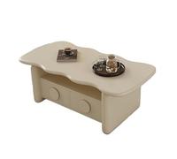 GEK208130 Moderno Tavolino da caffè moderno e minimalista con spazio di archiviazione for soggiorno, piccolo spazio di lusso, design creativo, tavolo da tè for la casa Decorativo(Bianco)