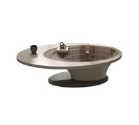 GEK208130 Moderno Tavolino da caffè ovale moderno e minimalista for soggiorno, design creativo, tavolo da tè salvaspazio for piccoli appartamenti Decorativo(120cm)