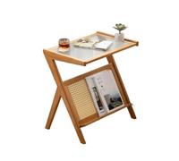GEK208130 Moderno Tavolino da caffè piccolo con contenitore, stazione mobile for il tè for soggiorni, design moderno e minimalista for servizi da tè e da portata Decorativo(Beige,55cm)