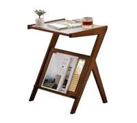 GEK208130 Moderno Tavolino da caffè piccolo con contenitore, stazione mobile for il tè for soggiorni, design moderno e minimalista for servizi da tè e da portata Decorativo(Bruin,45cm)