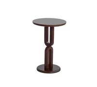 GEK208130 Moderno Tavolino laterale in legno massello for soggiorno Mini tavolo rotondo perfetto for divano o camera da letto, design compatto e portatile Decorativo(Bruin)