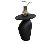 GEK208130 Moderno Tavolino laterale vintage a forma di ciottolo nero for soggiorno e camera da letto, tavolino decorativo for divano o comodino Decorativo