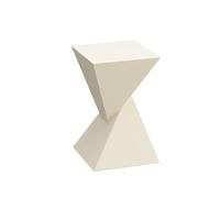 GEK208130 Moderno Tavolino moderno geometrico quadrato, tavolino minimalista di lusso, tavolino da caffè for soggiorno, comodino da camera da letto Decorativo(Bianco)
