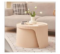 GEK208130 Moderno Tavolino moderno pieghevole a incastro, tavolini rotondi scalabili for salotto, tavolino centrale Elegance, tavolini impilabili, espandibili fino a 41,3" Decorativo(Apricot)