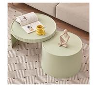 GEK208130 Moderno Tavolino moderno pieghevole a incastro, tavolini rotondi scalabili for salotto, tavolino centrale Elegance, tavolini impilabili, espandibili fino a 41,3" Decorativo(Green)