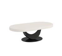 GEK208130 Moderno Tavolino ovale in legno for soggiorno, mobili for piccoli spazi, tavolino in legno massello for uso domestico Decorativo(120cm)
