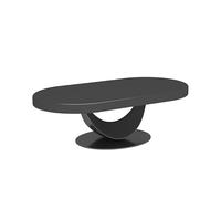 GEK208130 Moderno Tavolino ovale piccolo in legno massello for soggiorno - Mobile compatto for la casa, ideale for piccoli spazi Decorativo(120cm)