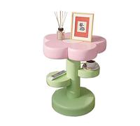 GEK208130 Moderno Tavolino unico a forma di fiore, comodino piccolo accento, tavolino da divano, comodini, tavolino da soggiorno e tavolino da divano 20,4 * 23,6 pollici Decorativo(Pink)