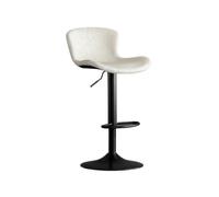 GEK208130 Multiuso (60-80 cm) Sgabello da bar semplice for ascensore di moda Sgabello alto for uso domestico moderno Sedia girevole in ferro con schienale di lusso leggero Moderni(Bianco)