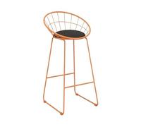 GEK208130 Multiuso Grande sedia da bar in ferro semplice da cucina, bar, negozio di tè al latte, seggiolone for casa, multicolore opzionale Moderni(Orange)