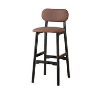 GEK208130 Multiuso Home Isola Tavolo Schienale Sgabello Alto Legno Massello Reception Cassa Sedia Europea Bar Sedia Sgabelli Bar Moderni(Bruin)