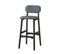GEK208130 Multiuso Home Isola Tavolo Schienale Sgabello Alto Legno Massello Reception Cassa Sedia Europea Bar Sedia Sgabelli Bar Moderni(Grijs)
