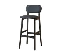 GEK208130 Multiuso Home Isola Tavolo Schienale Sgabello Alto Legno Massello Reception Cassa Sedia Europea Bar Sedia Sgabelli Bar Moderni(Nero)