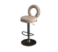 GEK208130 Multiuso Home Sgabello rotondo Sgabello da bar Sgabello alto Sedia con schienale sollevabile Sgabello da bar frontale Girevole Semplice Sgabelli alti commerciali Moderni(Bruin)