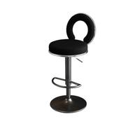 GEK208130 Multiuso Home Sgabello rotondo Sgabello da bar Sgabello alto Sedia con schienale sollevabile Sgabello da bar frontale Girevole Semplice Sgabelli alti commerciali Moderni(Nero)