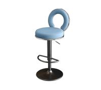GEK208130 Multiuso Home Sgabello rotondo Sgabello da bar Sgabello alto Sedia con schienale sollevabile Sgabello da bar frontale Girevole Semplice Sgabelli alti commerciali Moderni(Blue)