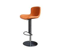 GEK208130 Multiuso Home Sgabello Schienale in Acciaio Inox Sgabello da Bar Girevole Sgabello da Bar Sollevabile Sgabello da Bar Semplice Sedia da Isola Moderni(Orange)