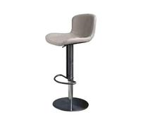 GEK208130 Multiuso Home Sgabello Schienale in Acciaio Inox Sgabello da Bar Girevole Sgabello da Bar Sollevabile Sgabello da Bar Semplice Sedia da Isola Moderni(Grijs)