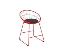 GEK208130 Multiuso Piccola sedia da bar in ferro semplice da cucina, bar, negozio di tè al latte, seggiolone for casa, multicolore opzionale Moderni(Red)