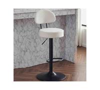 GEK208130 Multiuso Sedia alta Sgabello girevole Sgabello da bar anteriore Sgabello rotondo commerciale Sedia girevole Moda Casa Sgabello alto Sollevatore Cassiere Moderni(Bianco)