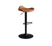 GEK208130 Multiuso Sedia da bar alla moda Il seggiolone in ferro può sollevare e girare Sgabello alto di lusso leggero Sgabelli da bar moderni con schienale semplice Moderni(Bruin)
