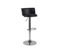 GEK208130 Multiuso Sedia da bar alla moda Sedia da bar girevole Sgabello da bar moderno semplice in ferro Sgabello da bar regolabile in altezza con schienale Moderni(Nero)