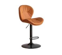 GEK208130 Multiuso Sedia da bar con schienale alto, moderna, semplice, for uso domestico, sgabelli da bar scandinavi, sgabelli da bar anteriori Moderni(Orange)