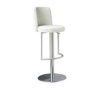 GEK208130 Multiuso Sedia da bar con schienale leggero di lusso scandinavo, moderna, semplice, con sollevamento, sedia da cassiere, sgabello alto girevole, sedia da bar Moderni(Bianco)